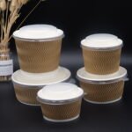 500ml Triple Wave Wall Ripple Biodegradable Coffee Cup with Lid | Zeroleakcup - Image 5