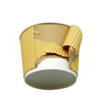 Fashion Big Straight Ripple Wall Food Grade Kraft Pizza Bowl with Moisture Proof PP Lids - 画像 (4)