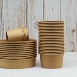Ripple Greaseproof Paper Bowl with Board Lid | Eco-Friendly Disposable Bowl Combo - Image 4