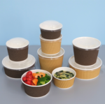 New Size 850ml Take Out Disposal Paper Bowl Craft Paper High Standard Greaseproof - 画像 (3)