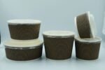 Hot Insulated Disposal Food Take Away Paper Bowl with Plastic Lids Corrugated Paper Disposable 16 Oz Plastic Cups Gold Foil Logo - Imagen 5