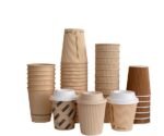 Private Label Ripple Paper Cup with Lids Craft Paper Premium Coffee Cup Custom Print Paper Gold Foil Lu Ripple Wall Accept