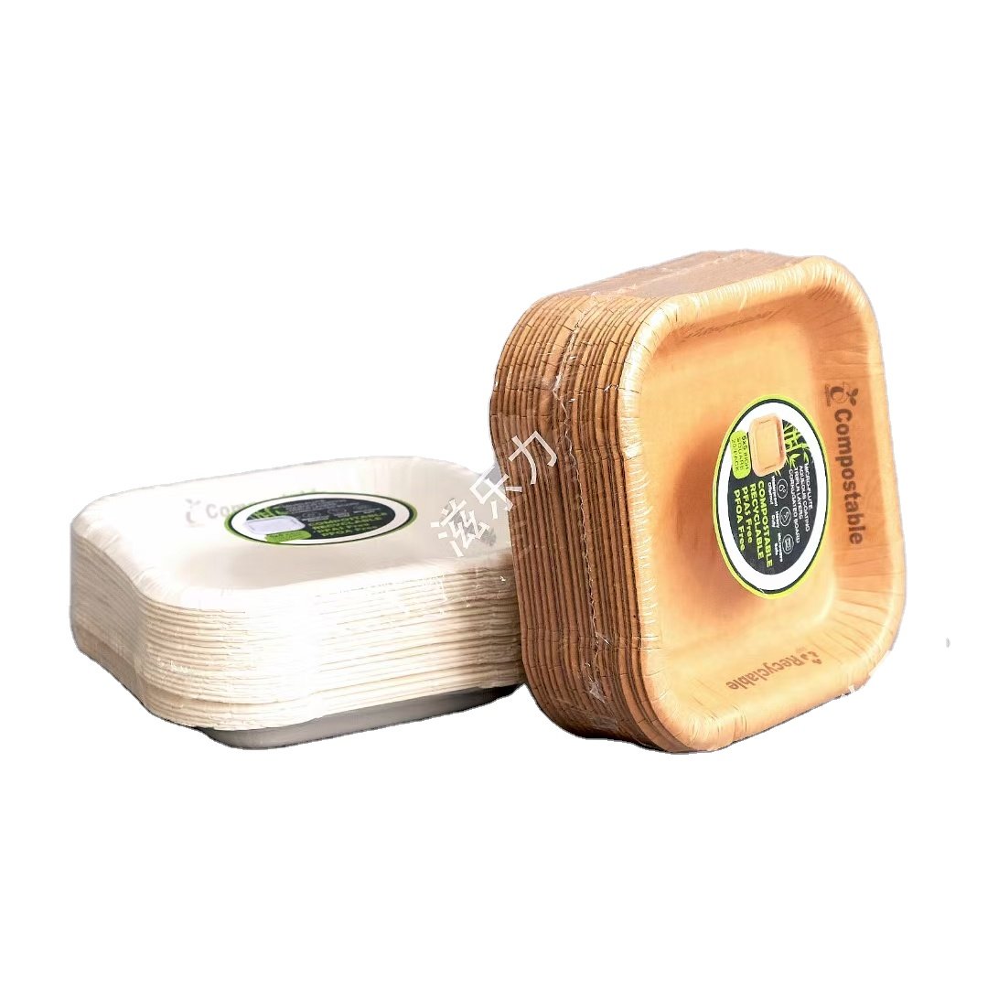 Hbc586d87e414433492e8cd79235f7296m.jpg Sturdy Disposal Water Based Coating Triple Layer Corrugated Paper Plates Oil Resistance - 画像 (1)