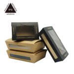 Compostable Kraft Salad Cake Food Box with PLA Window - Image 4