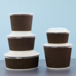 New Size 850ml Take Out Disposal Paper Bowl Craft Paper High Standard Greaseproof - 画像 (2)